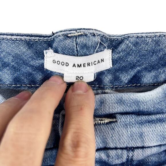 Good American Good Legs High Rise Skinny Stretch Jeans Indigo GL873T Size 20 - Picture 13 of 15